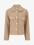 Manteau court effet laine bouclée - Taupe - 1