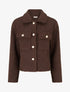 Manteau court effet laine bouclée - Chocolat - 1