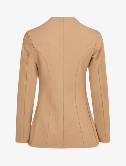 Veste à col biseauté - Taupe - 2