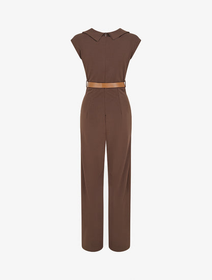 Combinaison unie sans manches - Marron - 2