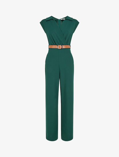 Combinaison unie sans manches - Vert sapin - 1
