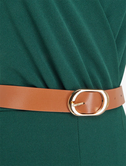 Combinaison unie sans manches - Vert sapin - 3
