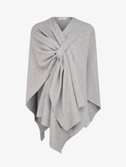 Poncho uni irisé à nouer - Gris - 1