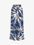 Pantalon ample imprimé feuillage - Marine - 1