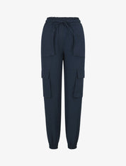 Pantalon cargo uni - Marine - 4