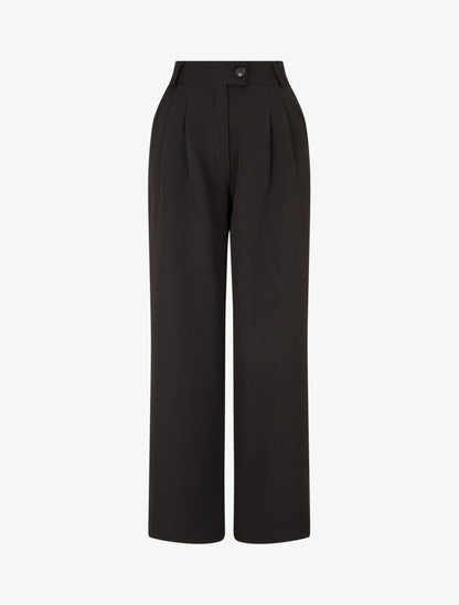 Pantalon tailleur ample - Noir - 1