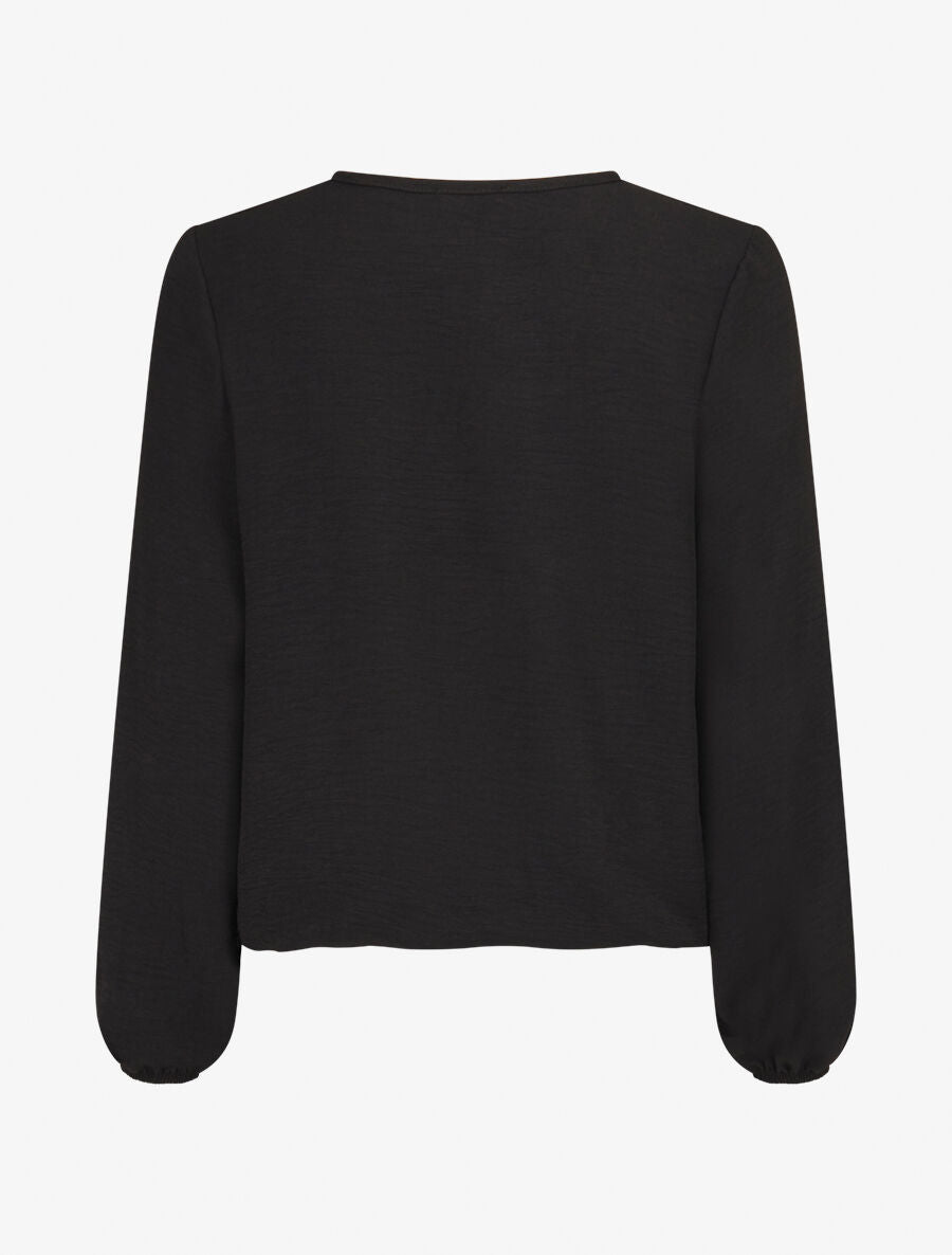 Blouse fluide à bande en sequins - Noir - 2