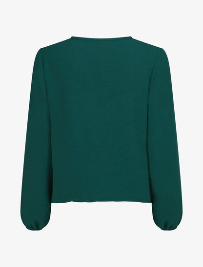 Blouse fluide à bande en sequins - Vert sapin - 2