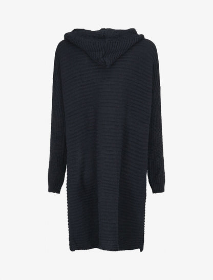 Gilet en maille à capuche - Marine - 2
