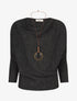 Pull côtelé et irisé - Noir - 1