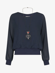 Top uni en voile - Marine - 5