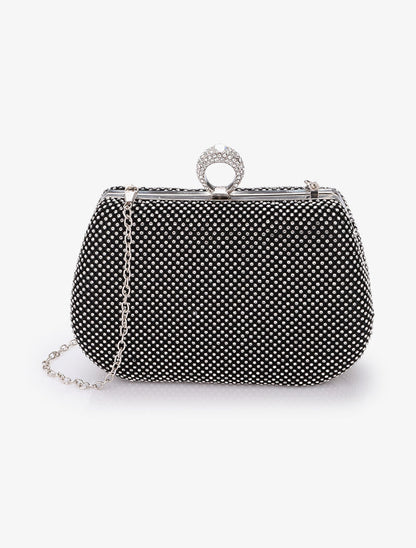 Minaudière de soirée à fermoir bague - Noir - 1