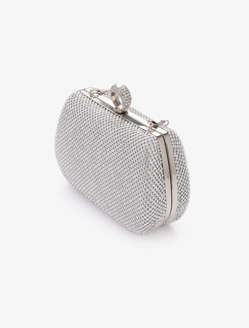 Minaudière de soirée à fermoir bague - Argent - 2