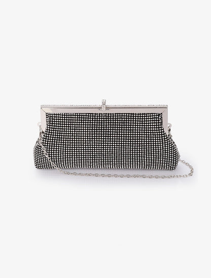Pochette style bourse à strass - Noir - 3