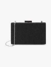 Minaudière rectangulaire à paillettes et fermoir bague - Noir - 5