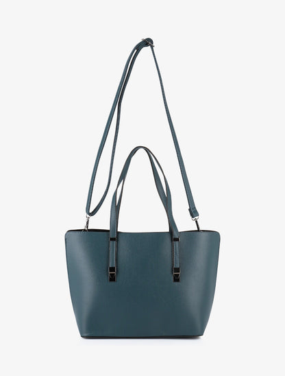Sac cabas Eléanor - Bleu canard - 3