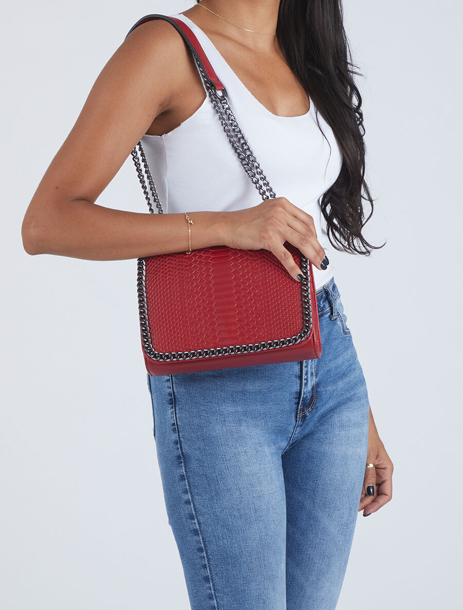 Sac besace Olivia - Rouge - 5