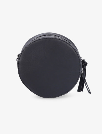 Minaudière ronde à imprimé python - Noir - 3