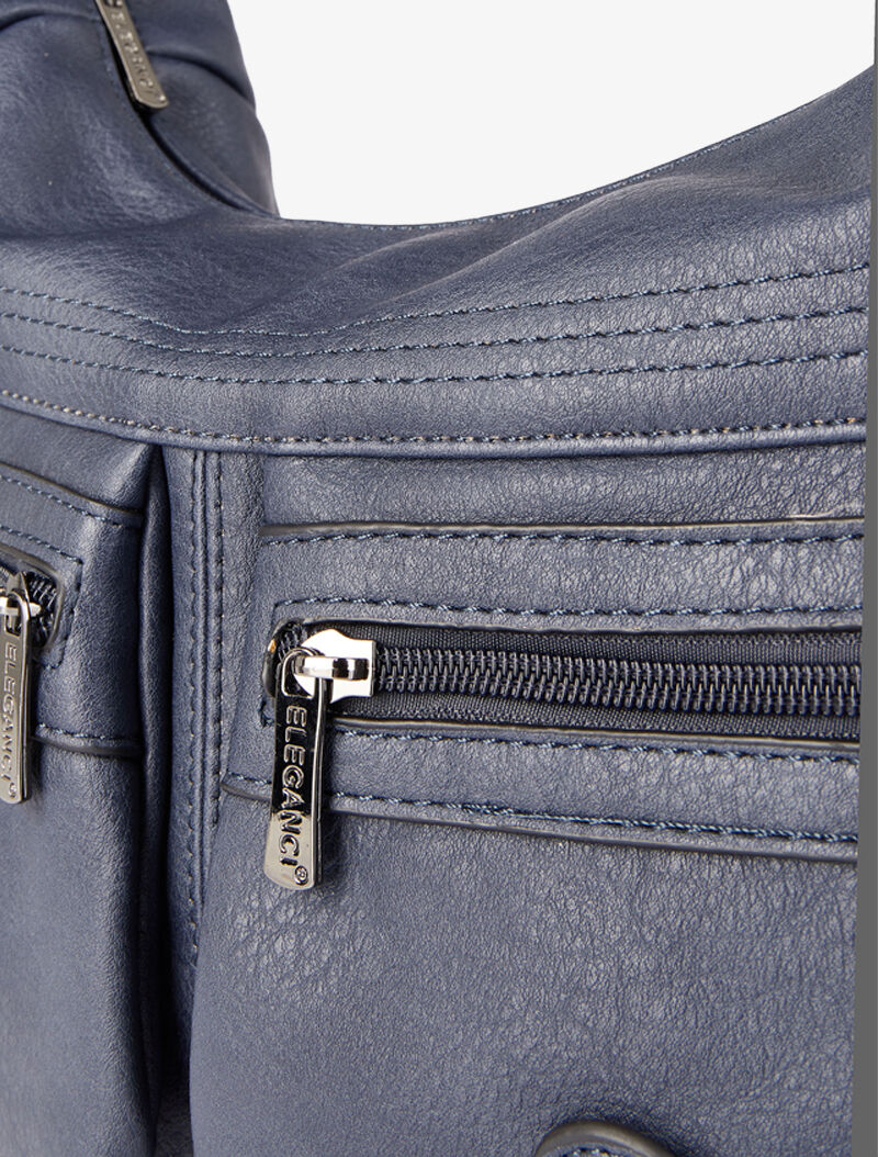 Sac besace Marthe - Bleu marine - 4