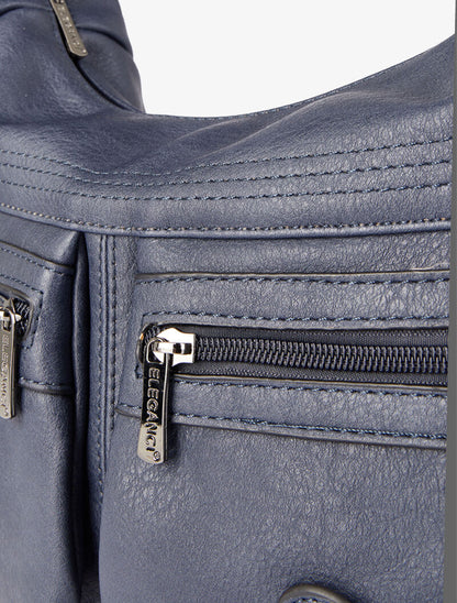 Sac besace Marthe - Bleu marine - 4