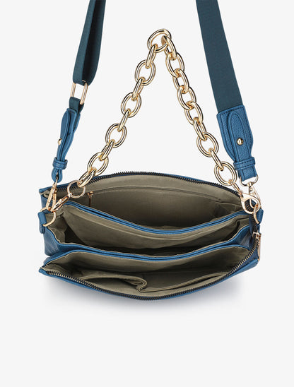 Sac besace Alana - Bleu - 6