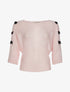 Pull manches à flots - rose - 3