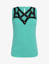 Top droit sans manches à col lanières - Turquoise - 4