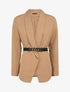 Blazer droit uni - Beige - 4