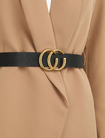 Blazer droit uni - Beige - 3