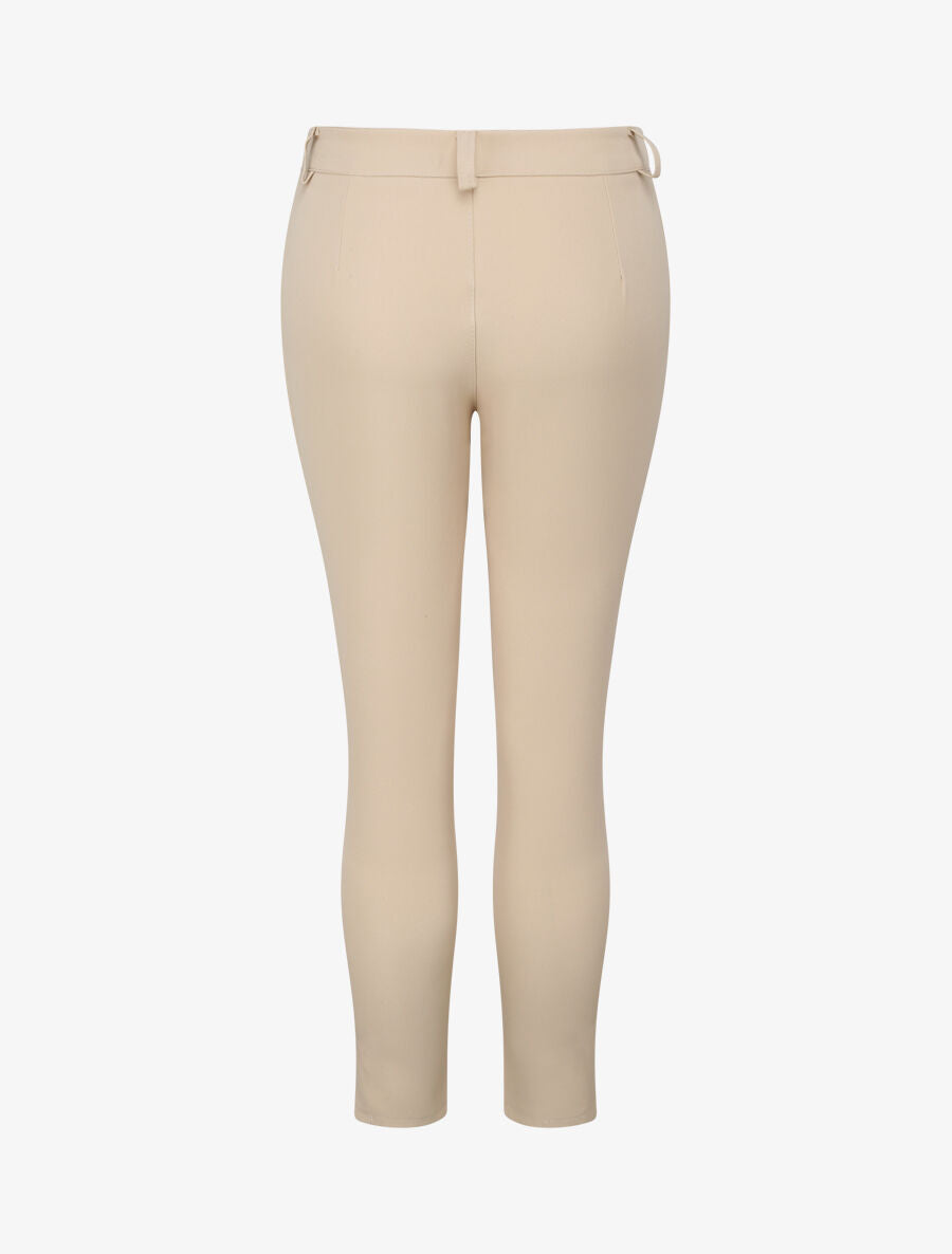 Pantalon slim 7/8 taille standard - Beige - 2