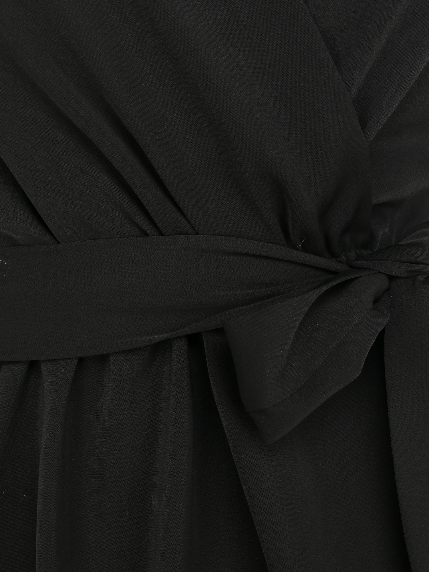 Robe patineuse courte à manches courtes volantées - Noir - 3