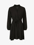 Robe patineuse à col tunisien - Noir - 1