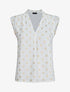 Top droit sans manches à imprimé pois irisés - Blanc - 1