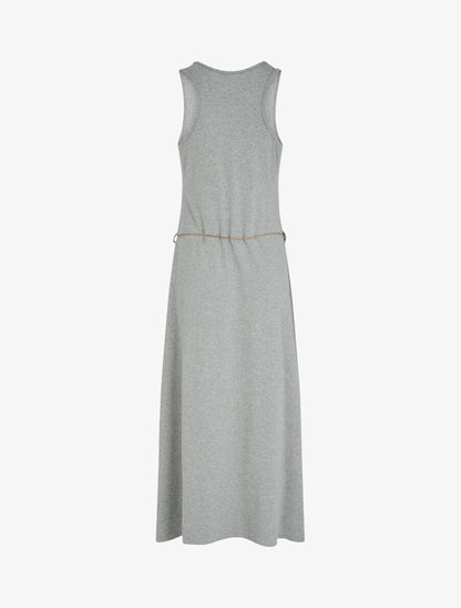 Robe longue basique sans manches - Gris - 2