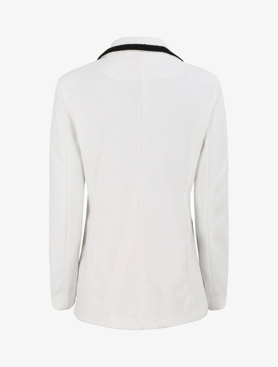 Blazer effet tweed - Blanc - 2