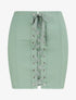 Jupe en simili à lacets - Menthe - 1