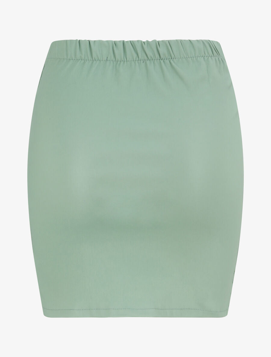 Jupe en simili à lacets - Menthe - 2