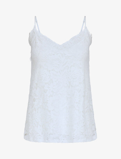 Caraco fluide coupe droite en dentelle - Blanc - 2