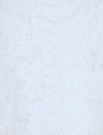 Caraco fluide coupe droite en dentelle - Blanc - 4