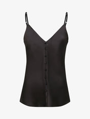 Caraco droit uni boutonné - Noir - 1