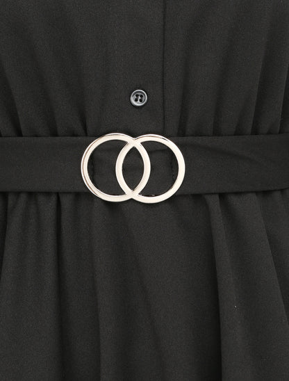 Top style chemise à taille cintrée - Noir - 3