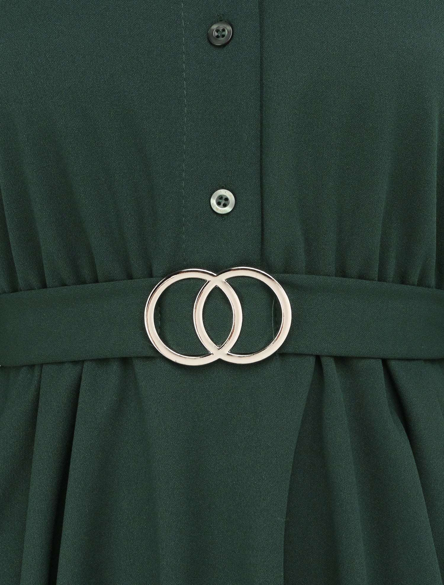 Top style chemise à taille cintrée - Vert sapin - 3