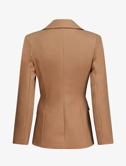 Blazer overzise uni - Camel - 2