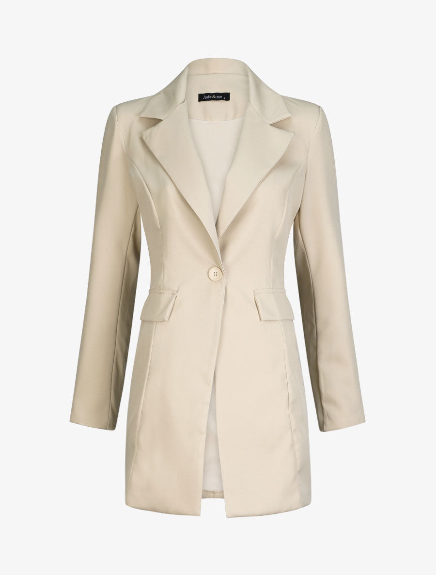 Blazer extra long - Beige - 1