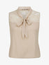 Top boule à col stylisé - Beige - 1