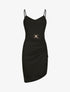 Robe asymétrique à fines bretelles - Noir - 1