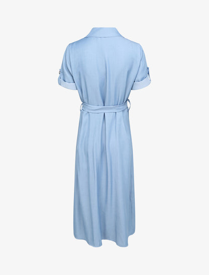 Robe chemise longue - Bleu ciel - 2