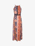 Robe longue à imprimé cachemire - Marine - 1