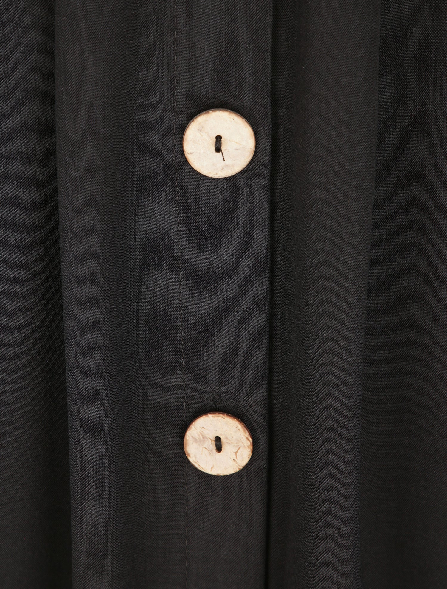 Robe longue à boutons stylisés - Noir - 3