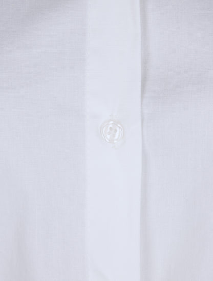 Tunique style chemise unie - Blanc - 3